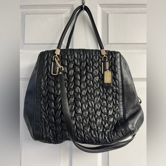 EUC! Coach Phoebe Madison black gathered purse.  Large - Picture 3 of 6